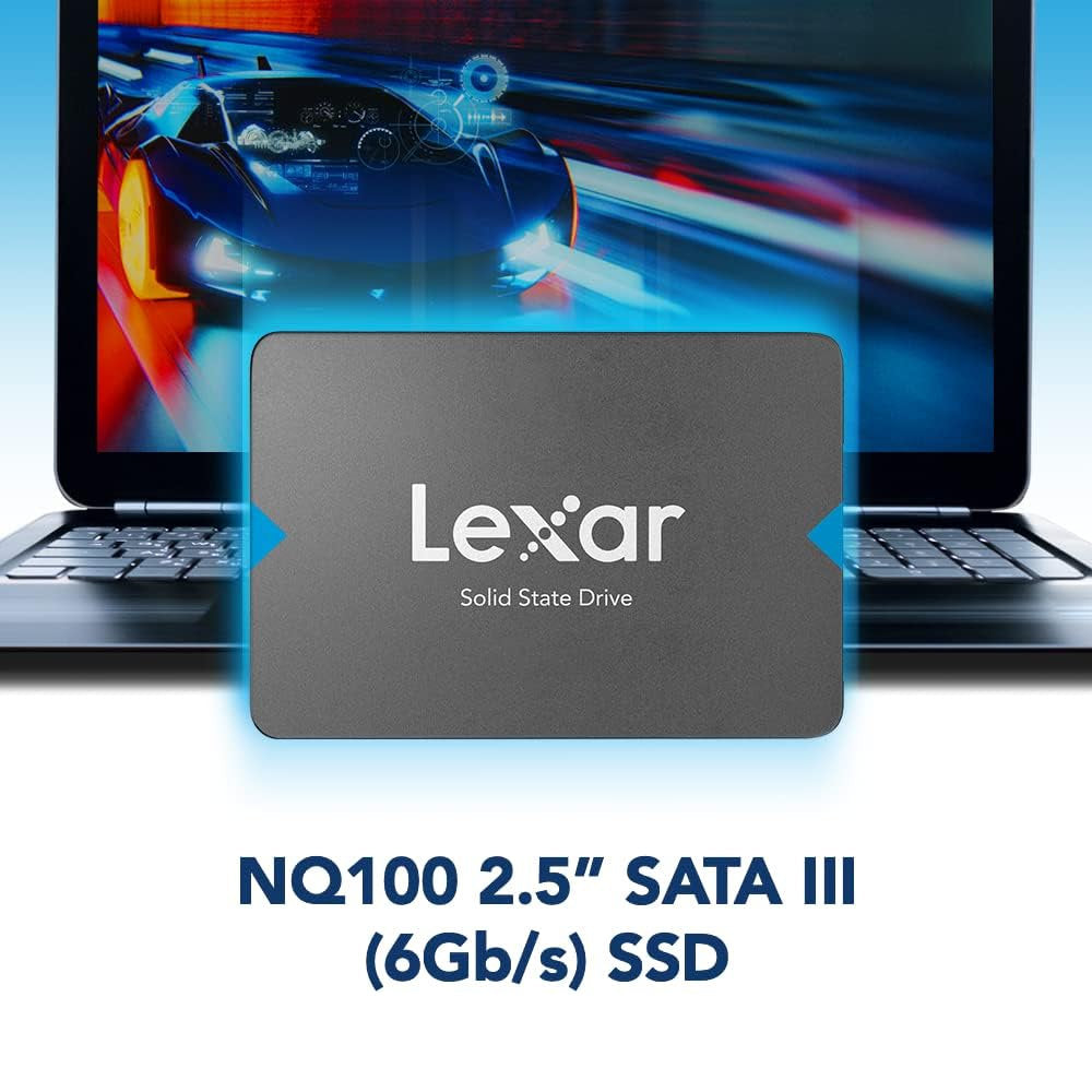 SSD Lexar NQ100 SATA III 960GB 2,5" 6Gb/s Leitura de Até 550Mb/s Gravação de Até 500Mb/s