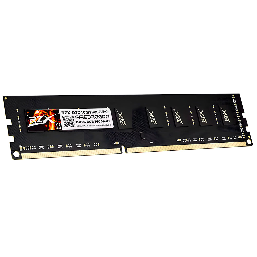 Memória RAM Gamer Desktop 8GB 1600MHz 1.5V DDR3 FireDragon - RZX