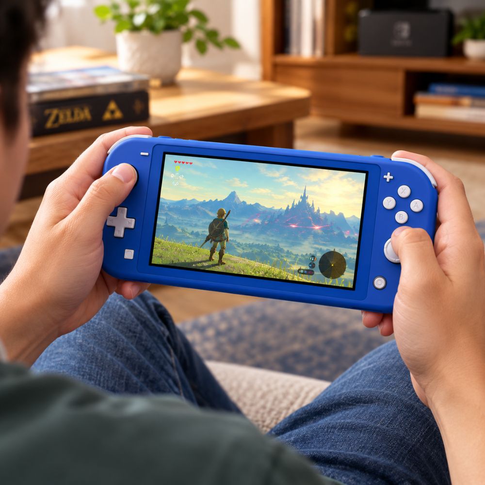 Nintendo Switch Lite Console Portátil 32GB, Azul - Usado, Bloqueado