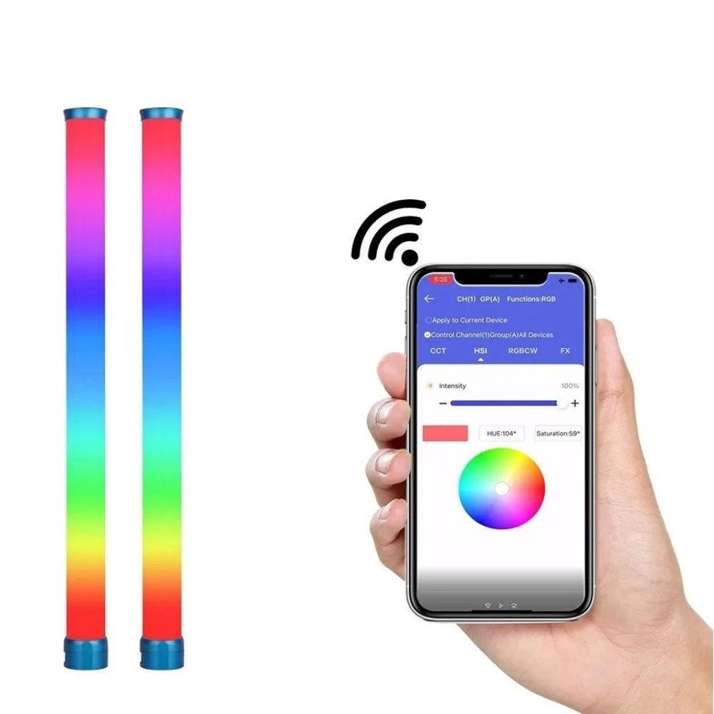 Bastão de LED RGB Sokani X25, 25W Bi-Color, 2500-9000K CRI95+, TLCI97, Controle APP, Portátil, Bateria Integrada