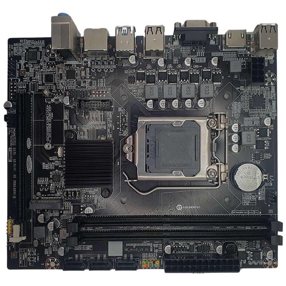 Kit Placa Mãe H110 Com Cooler 1151, Processador i3-6100, Memória RAM 8GB DDR4, SSD 256GB
