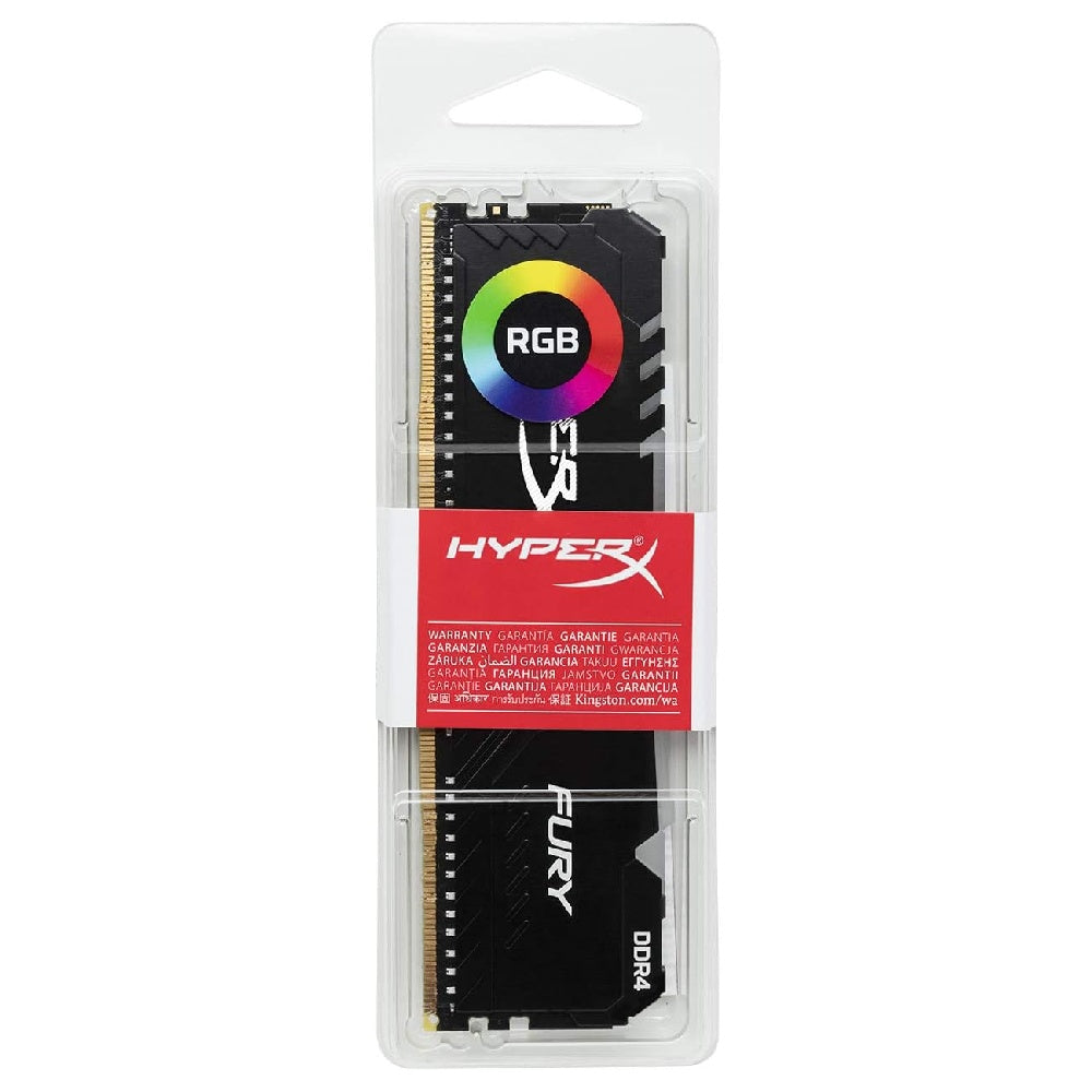 Memória RAM HyperX Fury RGB 16GB (1x16GB) DDR4 3000MHz, CL15, 1.2V XMP, Infrared Sync, Preto, HX430C15FB3A/16