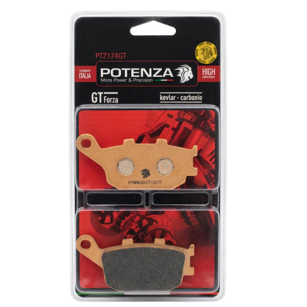 Kit Pastilha de Freio Traseiro Para Moto Potenza GTForza Kevlar-Carbonio (PTZ174GT)