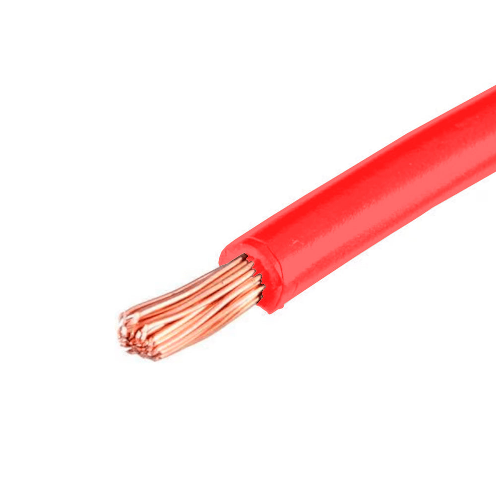 Rolo de 100 Metros, Cabo Flexível Fio Elétrico Megatron 6MM 750V - Vermelho