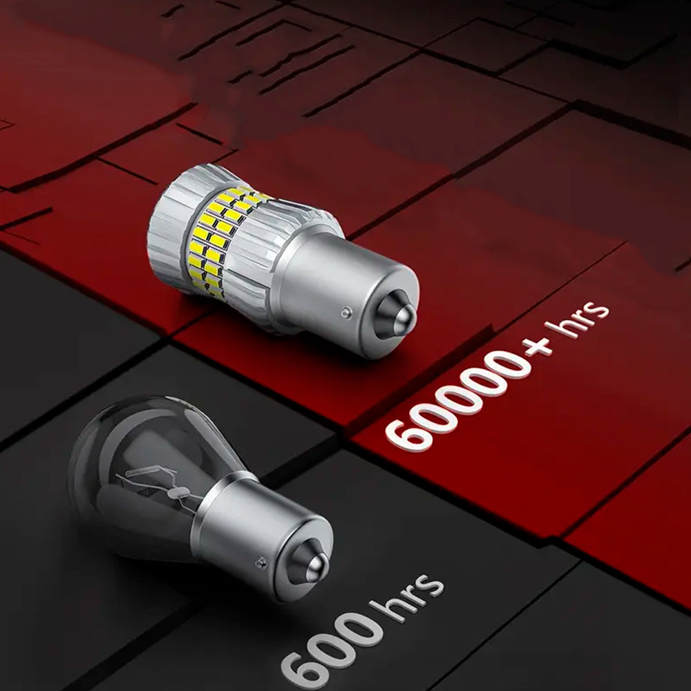 Kit Lâmpada LED CANbus, Para Lanterna Traseira do Carro, 12V, Soquete 7443, W21, 5W, Luz Amarela