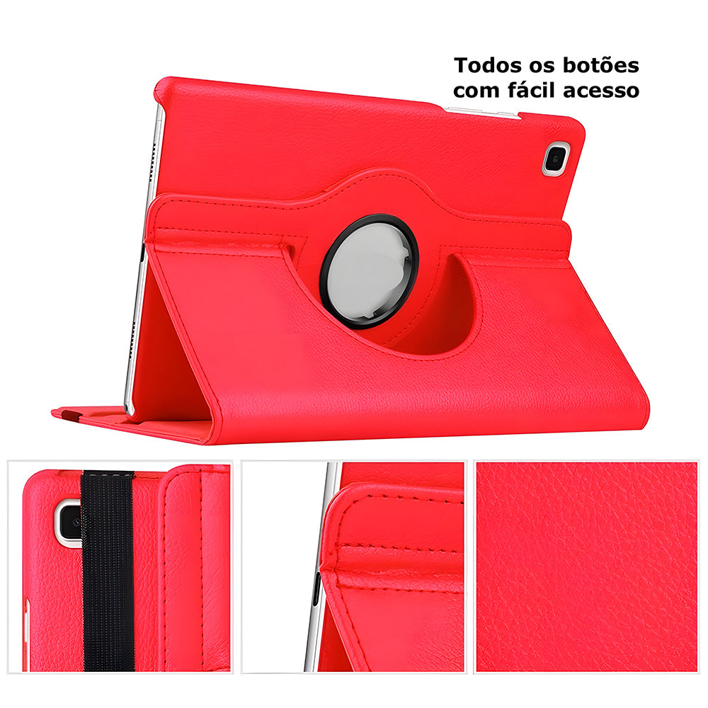 Capa Para Samsung A7 Lite / T255, Com Slot Para Caneta Touch, Vermelha, OlyPS