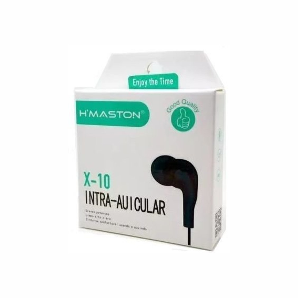 Fone de Ouvido X-10 Intra-Auricular H'Maston