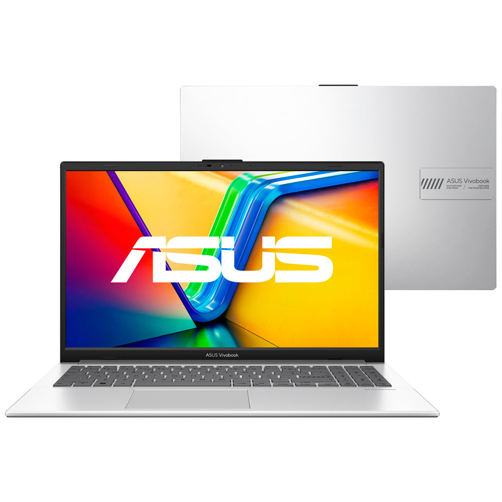 Notebook ASUS Vivobook Go 15, Intel Core i3 N305, 8GB, 512GB SSD, W11 Home, Tela 15.6" FHD, Cool Silver - E1504GA-NJ435W