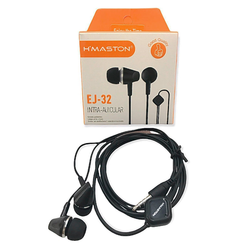 Fone De Ouvido H'maston Earphones Sincronizado Original EJ-32