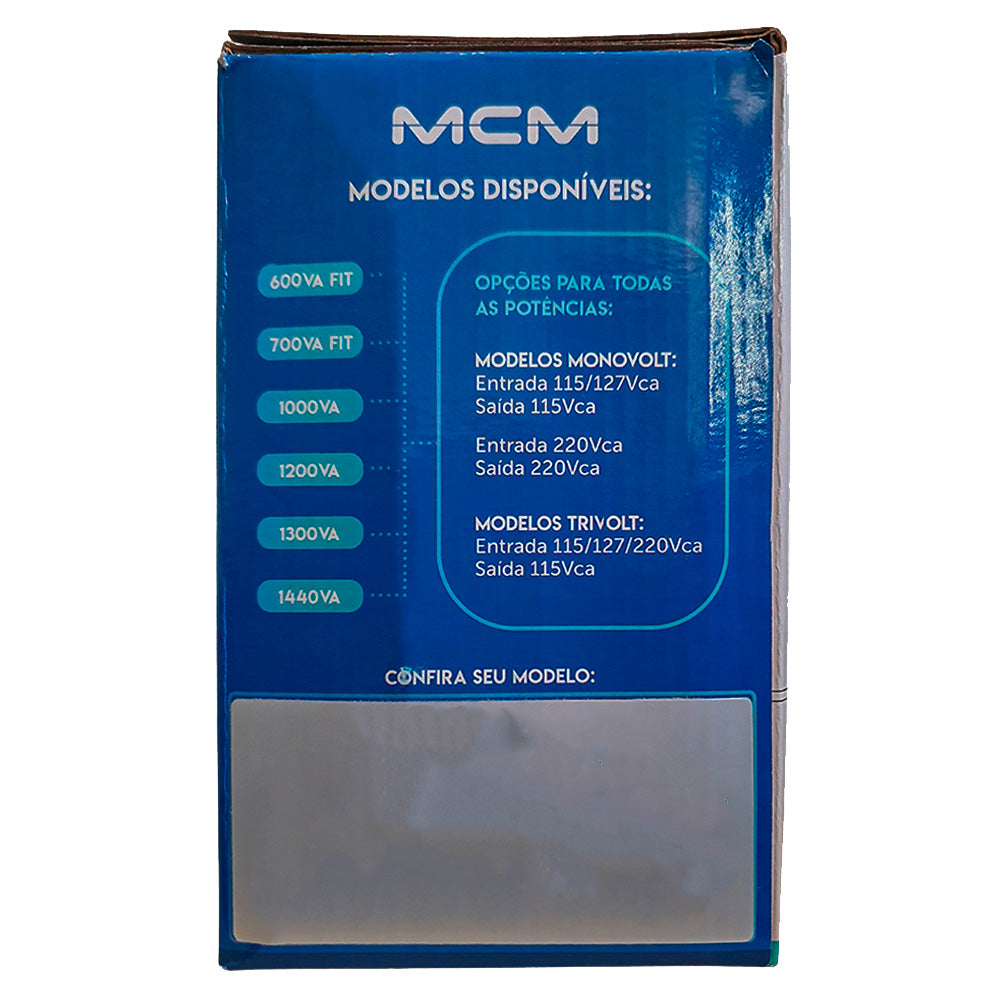 Nobreak UPS 600VA One FIT 1.2, MCM, Entrada Monovolt 220V, Saída 220V, Com 4 Tomadas, UPS 0264