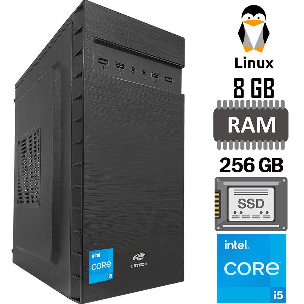 Computador Core i5-3470-SSD 256GB-Memória Ram 8GB-Gab MT-32BK-Linux