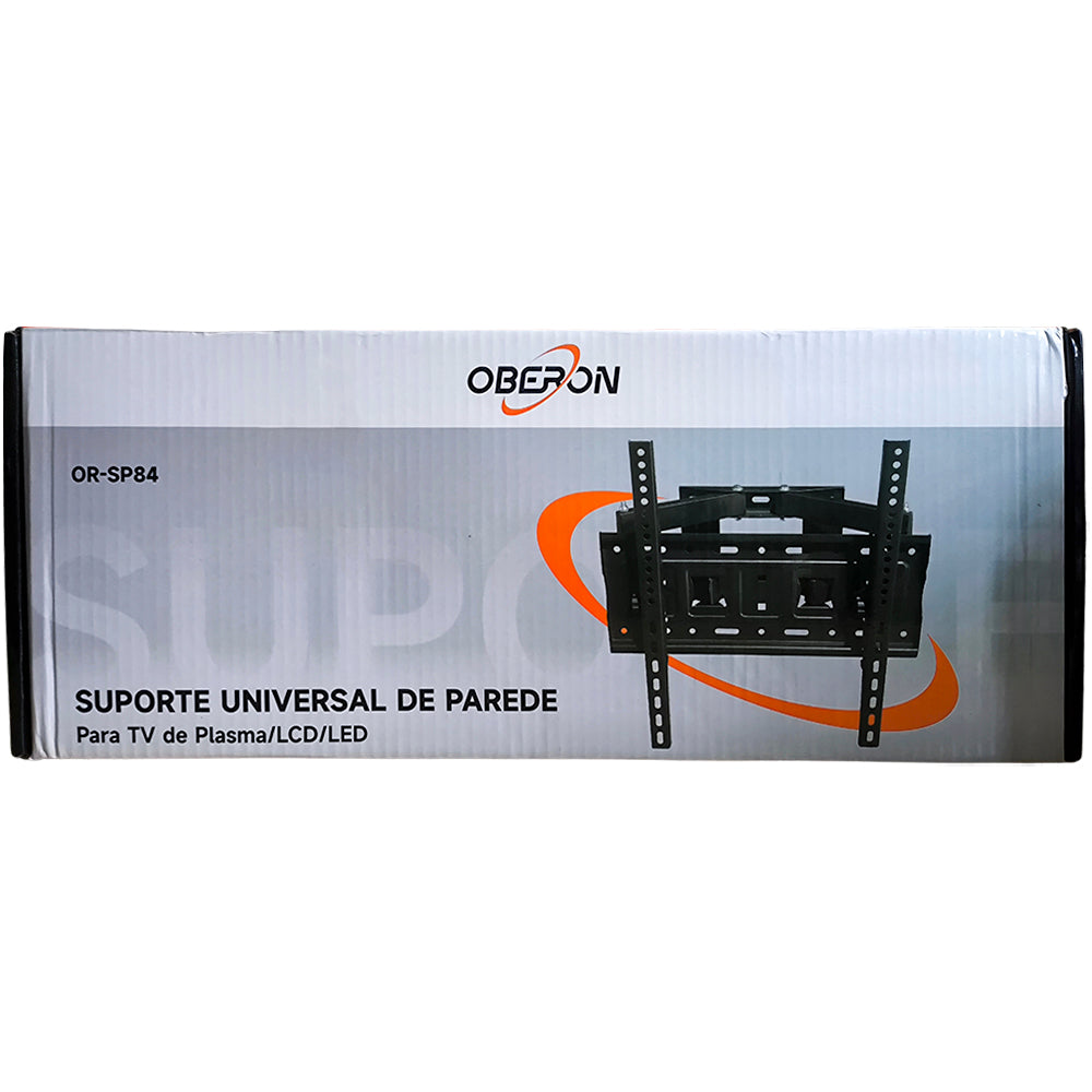 Suporte de Parede Universal Para TVs de 26" a 63", Movimento Giratório 120° e Inclinação 15°, Suporte Até 50KG, OR-SP84
