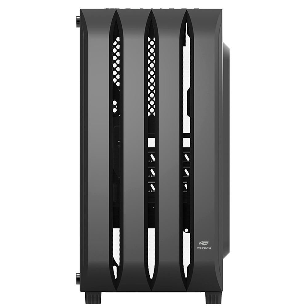 Gabinete Gamer C3Tech MT-G100BK Mid Tower, Lateral em Vidro Temperado, USB 2.0 + USB 3.0, s/Fonte - Preto