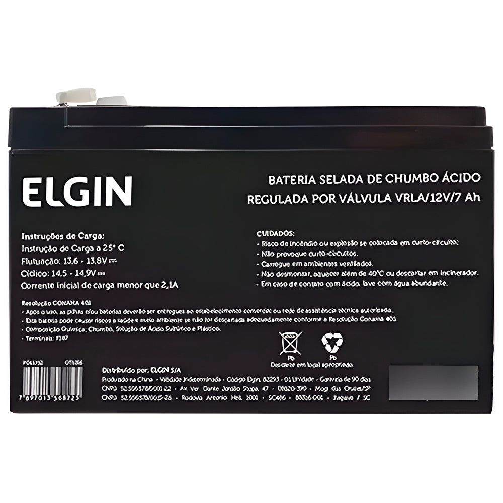 Bateria Selada de Chumbo, Elgin VRLA 12V ALARF1