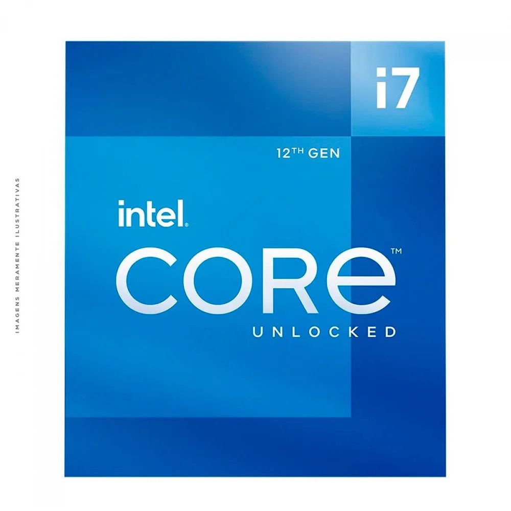Processador Intel Core i7-12700K, 3.6GHz (5.0GHz Max Turbo), 12 Núcleos, 20 Threads, LGA 1700 - BX8071512700K