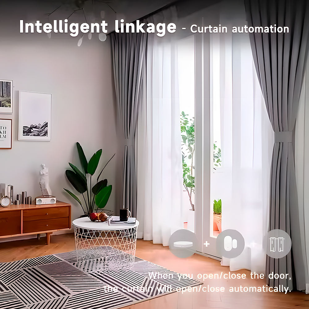 Sensor Magnético de Abertura, Zigbee 3.0, Para Portas e Janelas, Controle Por Aplicativo, Branco