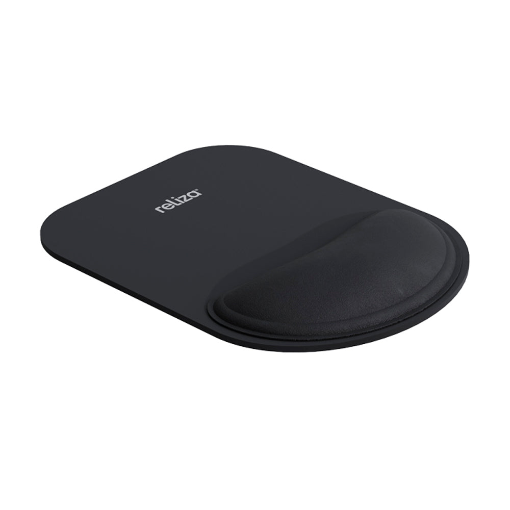 Mousepad Ergonômico 17x22cm, Reliza Compact, Com Apoio de Pulso e Base Antiderrapante - Preto