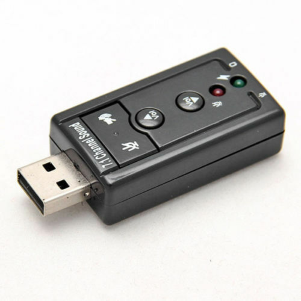 Placa De Som Usb Externa 7.1 Virtual Channel Sound Para Pc e Notebook