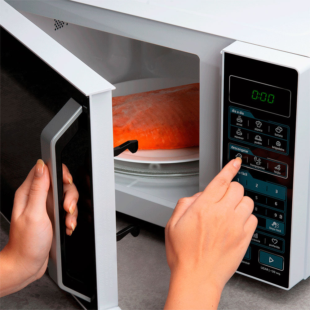Forno Micro-Ondas 35L Midea MXSA35P2, SmartPlate, 220V, 1000W, Função Eco, Branco/Preto