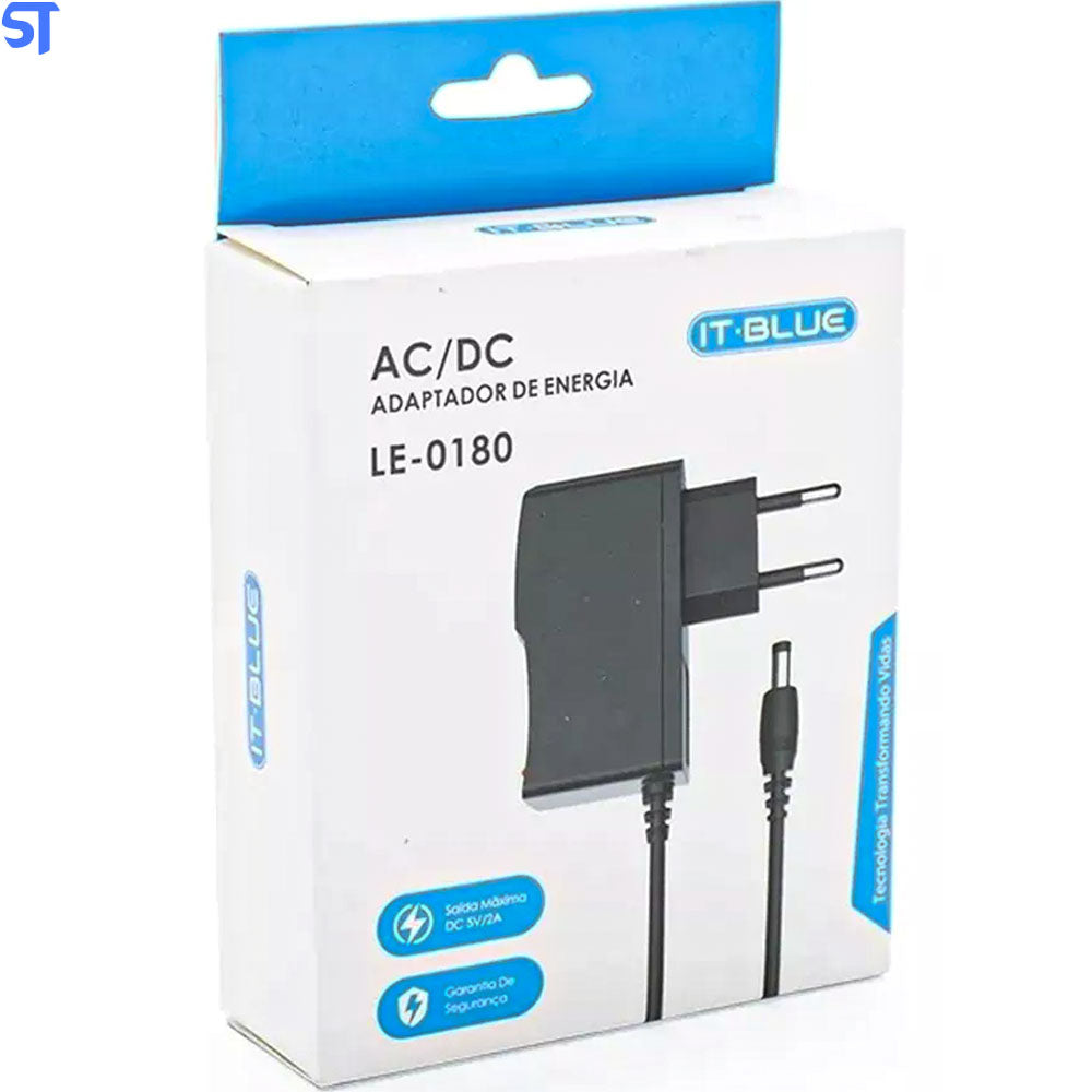 Fonte AC/DC 5V/2A Plug P4 5.5mm Bivolt 110V-220V It-Blue