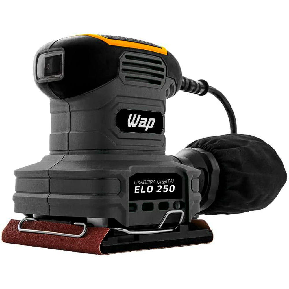Lixadeira Orbital WAP Elo 250 Ergonômica Coletor De Pó Com 1400 Orbitas Por Minuto 250W 220V
