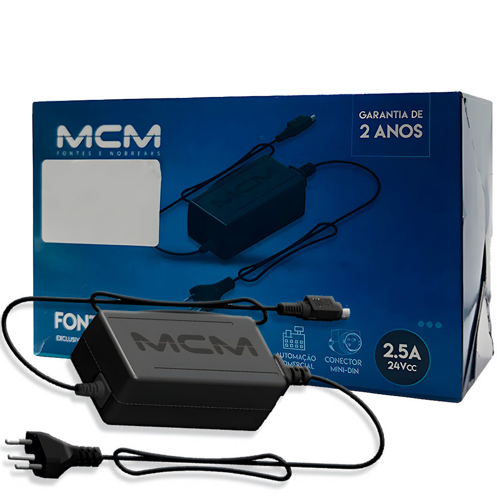 Fonte Para Impressora Térmicas Bematech, Tanca, Elgin, Daruma, Epson Fiscais e Não Fiscais 24V 2.5A MP2100 MP2500  MCM