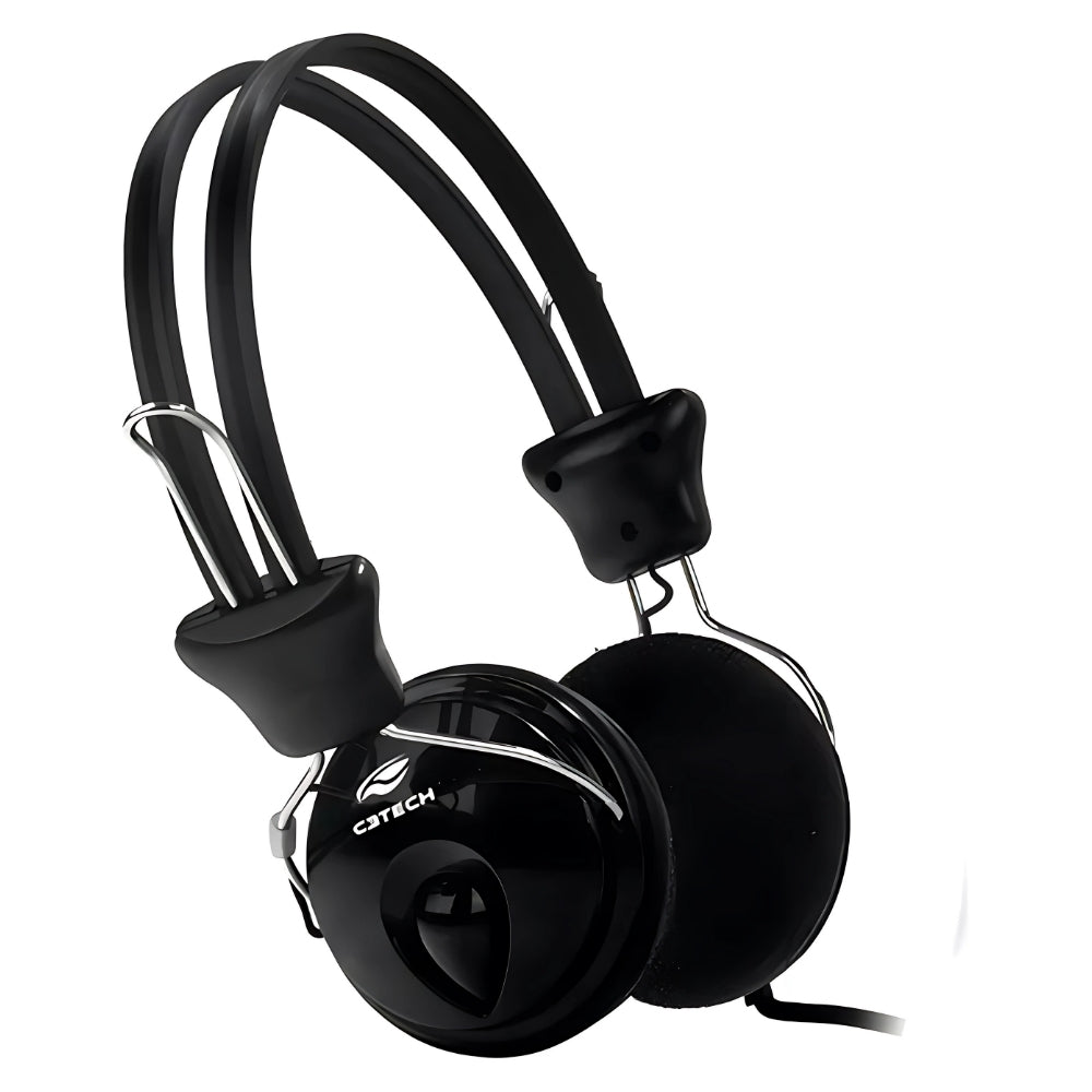 Fone de Ouvido Com Microfone, C3Tech, Tricerix, PH-80BK - Preto