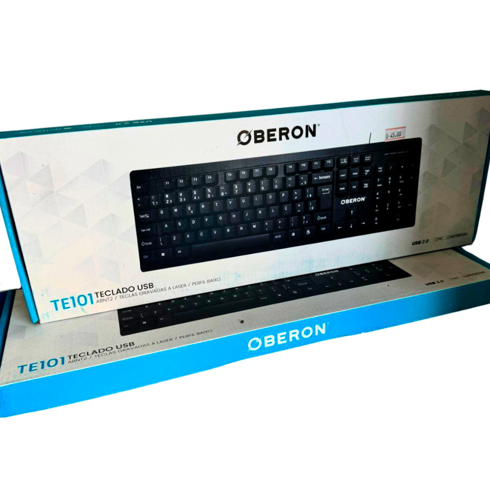 Teclado USB para Computador Padrão ABNT2 Preto OBERON - OR-TE101