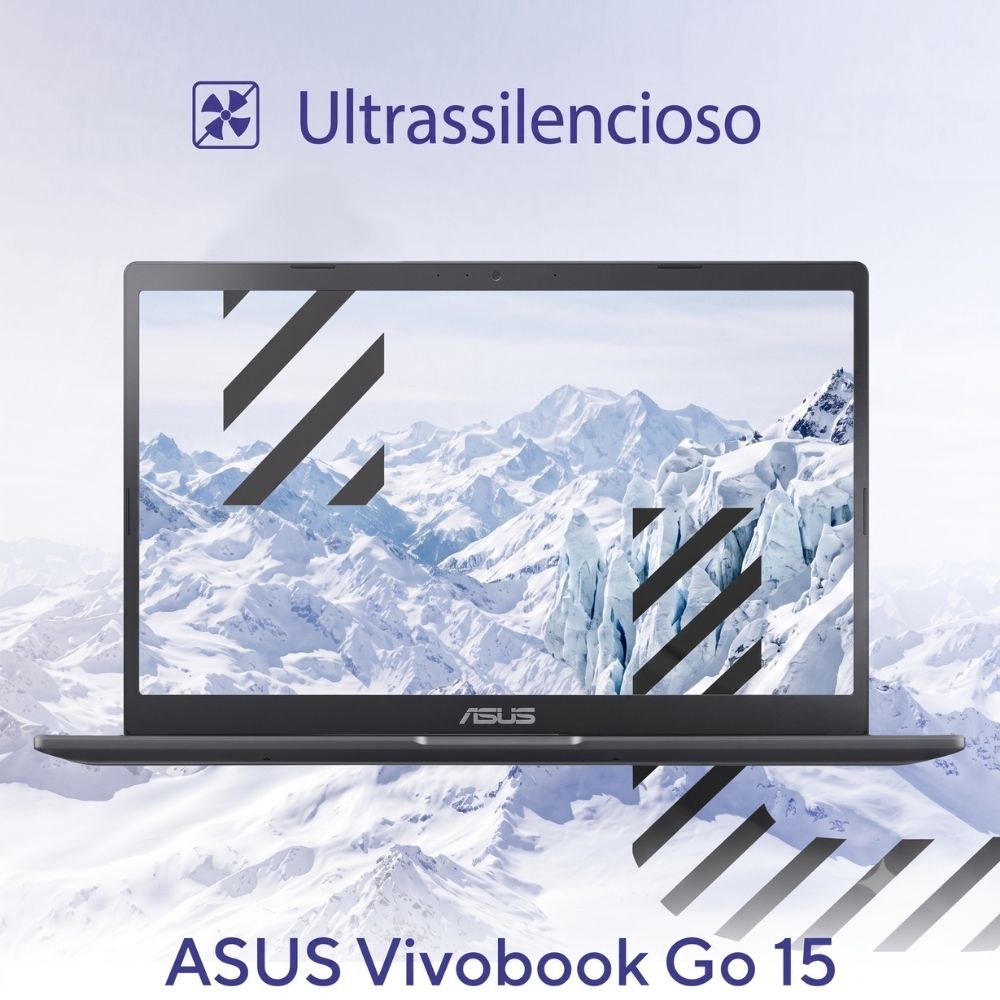 Notebook ASUS Vivobook GO 15, Intel Celeron Dual Core N4500, 4GB, 128GB SSD W11 15,6" LED, E510KA-BR808WS (Star Black)