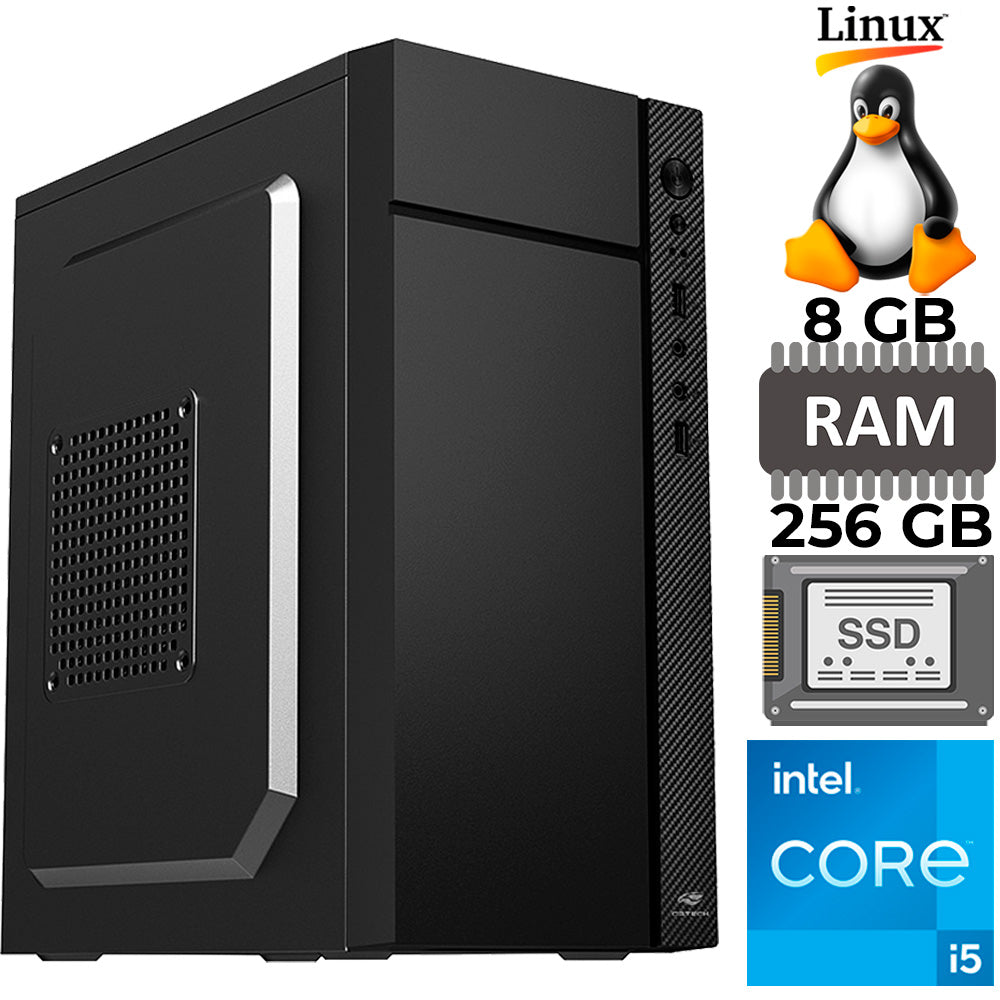 Computador Core i5-4570, Placa Mãe H81, Memória RAM 8GB, SSD 256GB, Linux, Mousepad