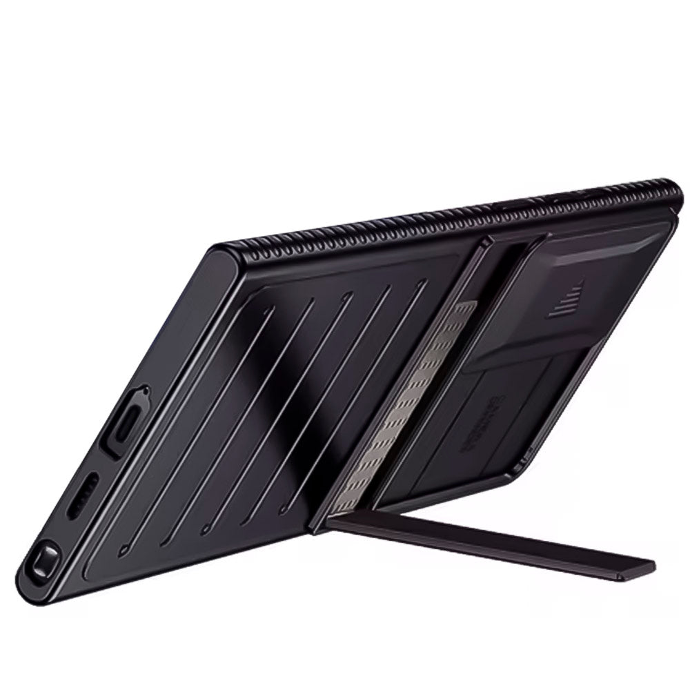 Capa Com Slide de Proteção de Câmera, Alta Resistência, Para Samsung S24 Ultra - Preto