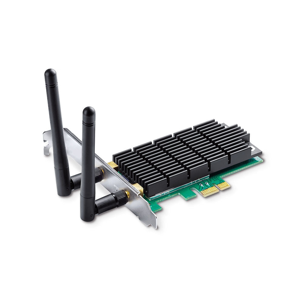 Placa PCI Express TP-Link Archer T6E AC1300 Dual Band Wireless 802.11ac 867Mbps 5GHz 400Mbps 2.4GHz Antenas Externas