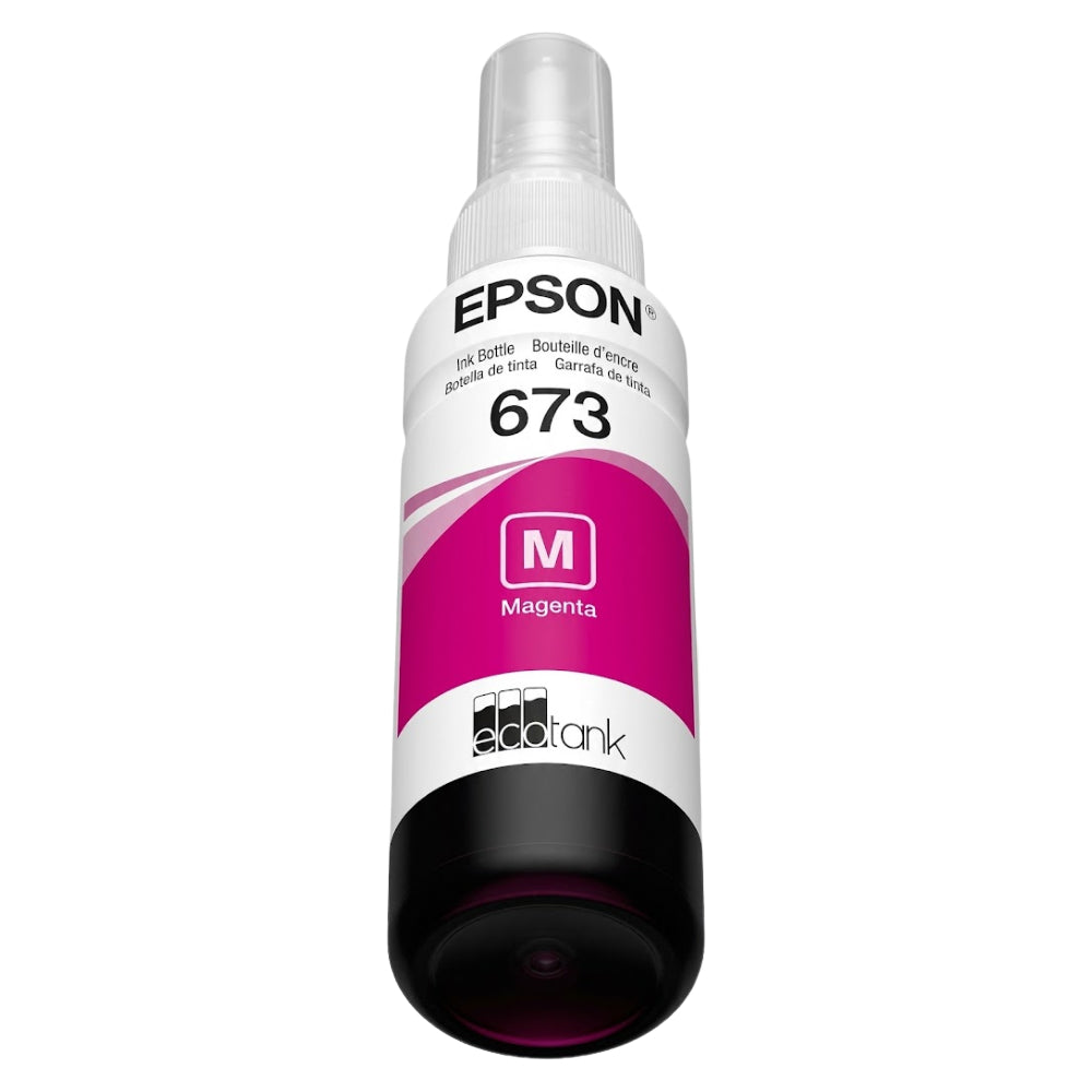 Refil de Tinta Epson 673 Magenta 70ml, Rendimento até 5.400 Páginas, Compatível L800/L805/L810/L850/L1800
