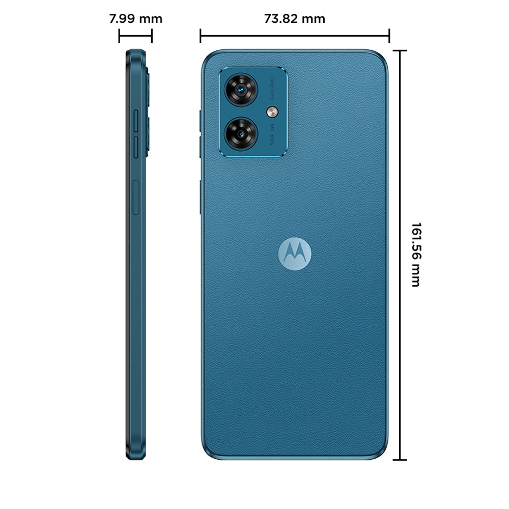 Smartphone Motorola Moto G54 5G Azul Vegan Leath 256GB, 8GB + 8GB RAM Boost, Tela de 6.5", Câmera Dupla, And 13 XT2343-1