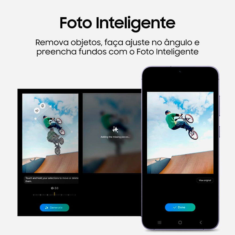 Smartphone Samsung Galaxy S23, 128GB 8GB RAM 5G 6.1'', Snapdragon 8 Câmera Tripla 50MP Selfie 12MP Preto-Semi Novo
