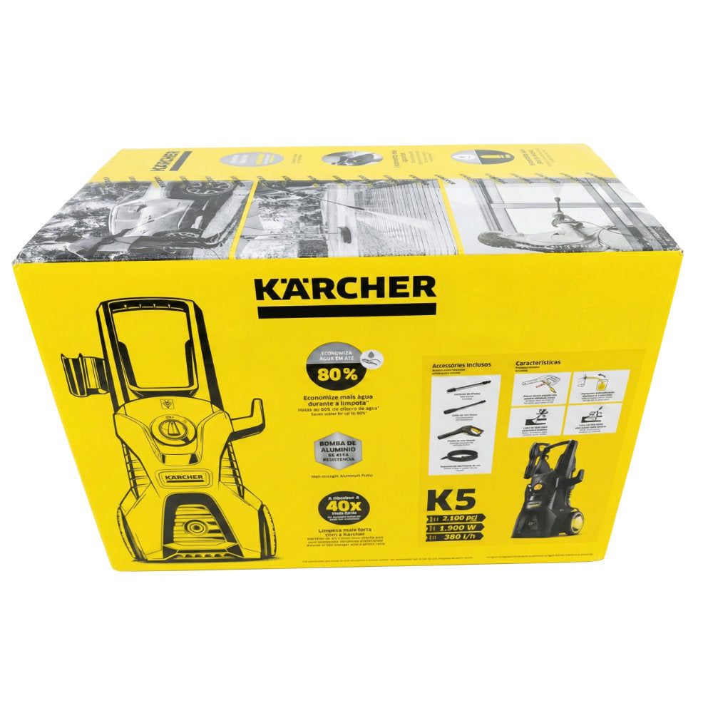 Lavadora de Alta Pressão Karcher K5 Motor Indução Bomba Alumínio 2100 PSI 1900W 220V