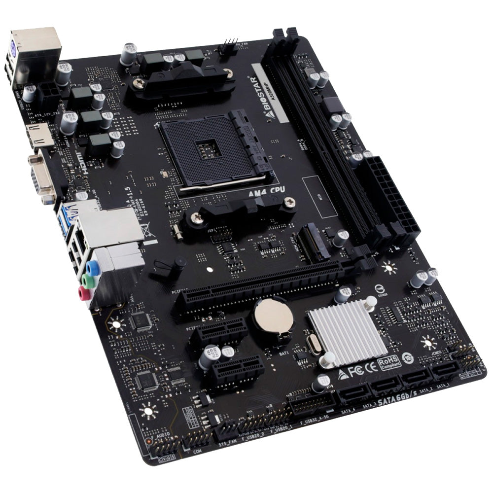 Placa Mãe Biostar A520MH, Chipset A520, AMD AM4, mATX, DDR4, Com Slot Para M.2