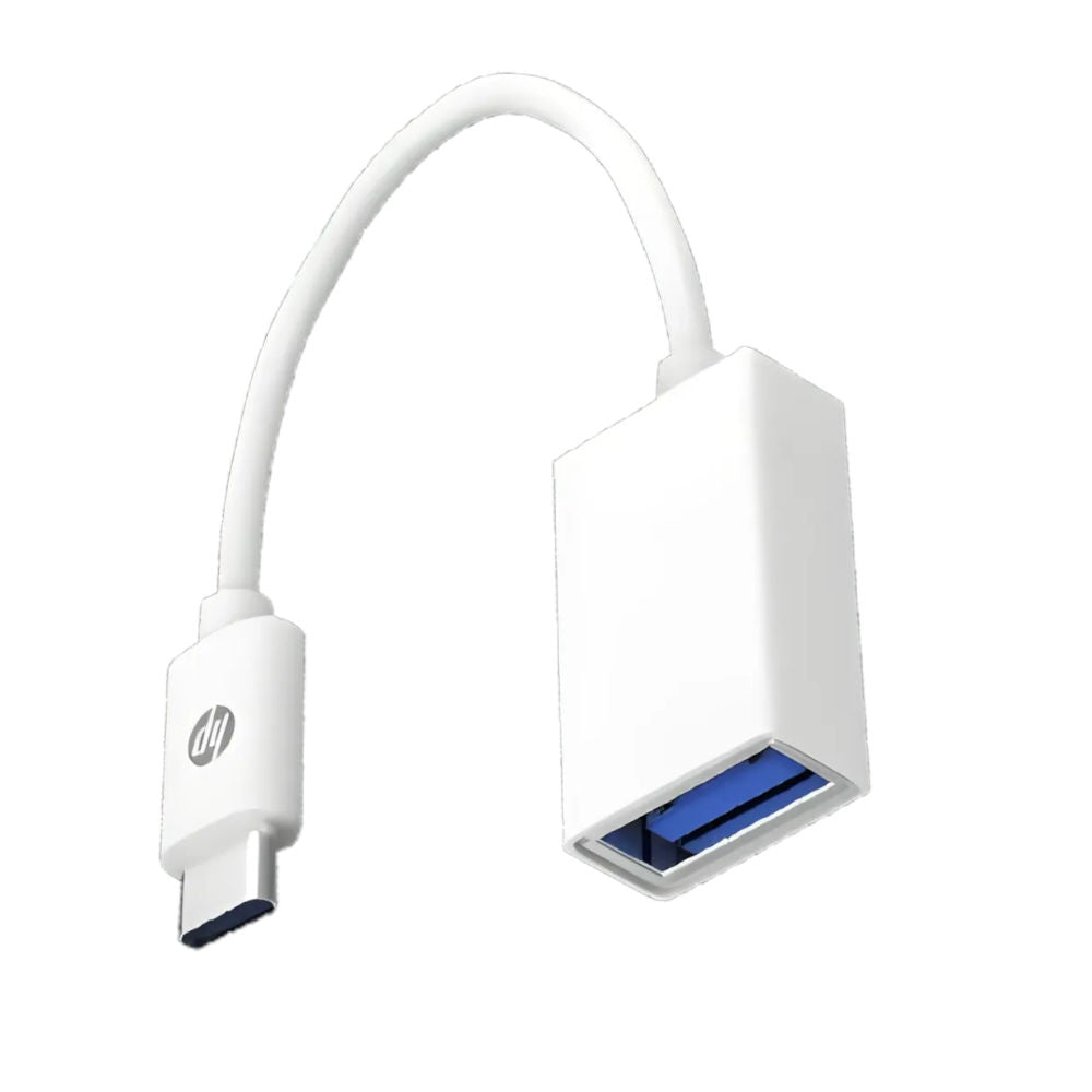 Cabo Adaptador OTG USB para USB-C HP DHC-TC105 Suporte para transmissão de dados de 5Gbps/s, Branco