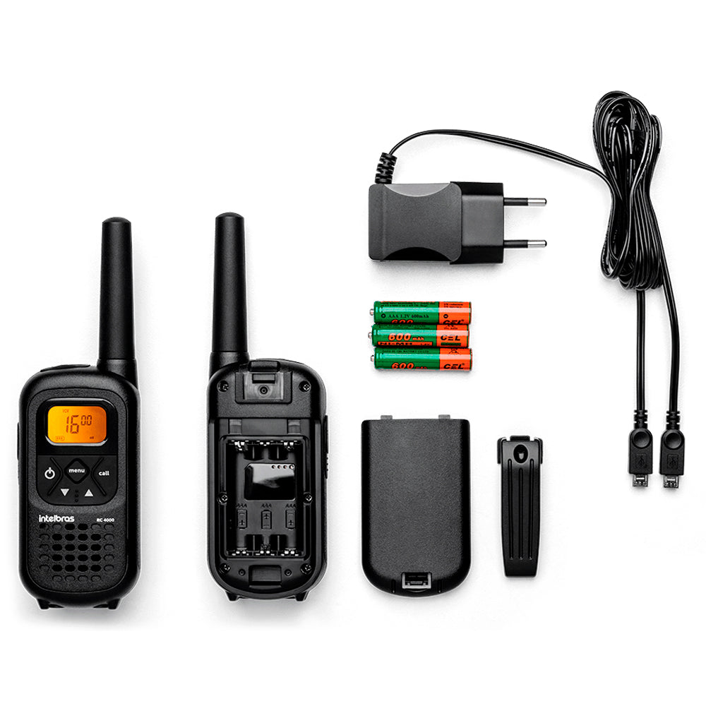 Rádio Comunicador Walk Talk Com 26 Canais Intelbras RC 4002 - Preto