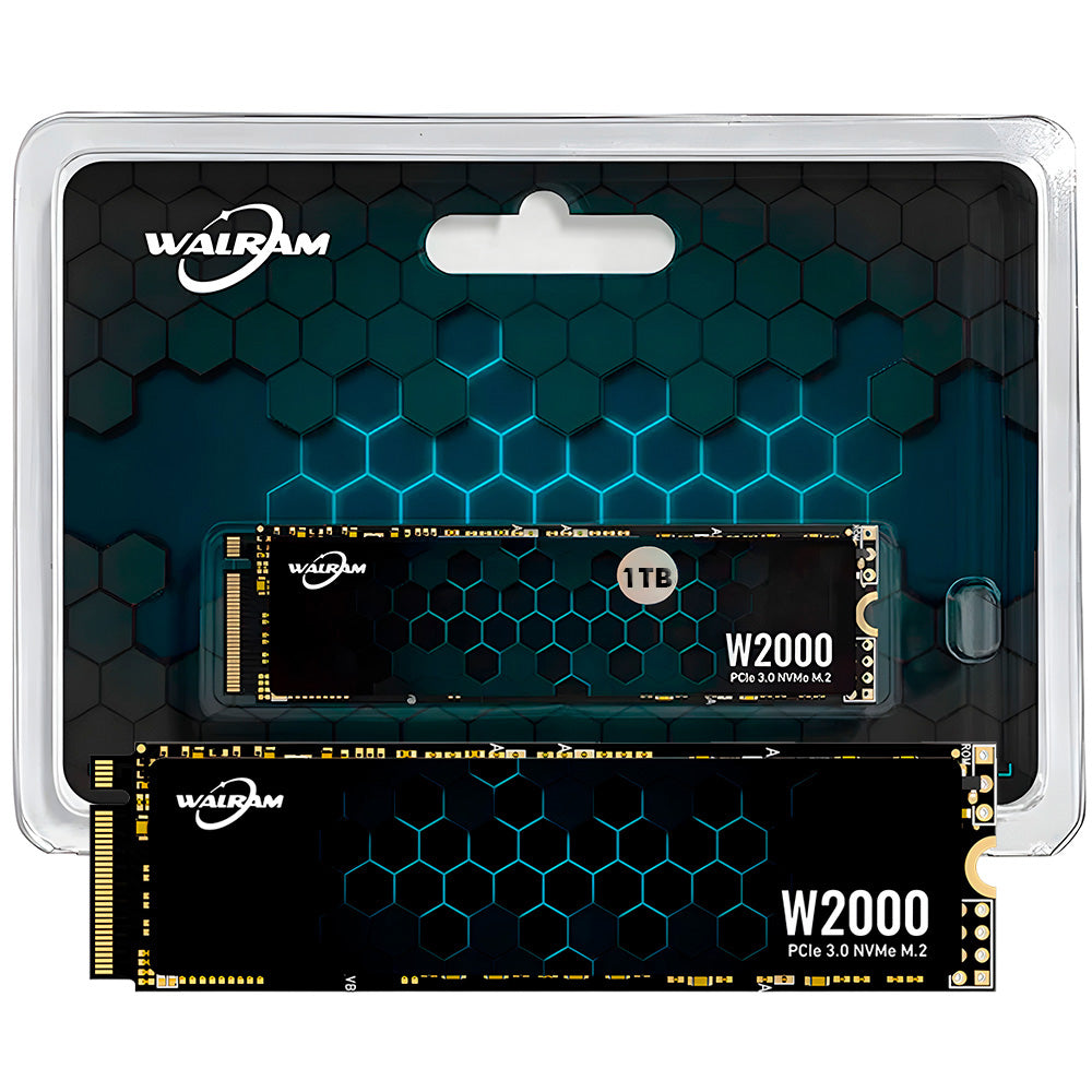 SSD M.2 NVME PCIe 3.0 Walram 1TB, Leitura 3.500Mb/s, Escrita 2.100Mb/s - W2000