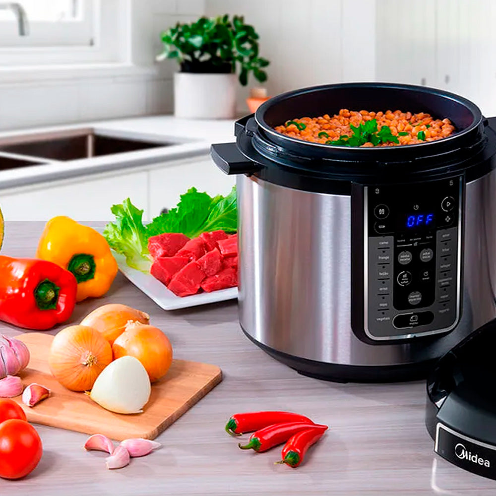 Panela de Pressão Elétrica 6L MasterSteam Inox Midea - 220V