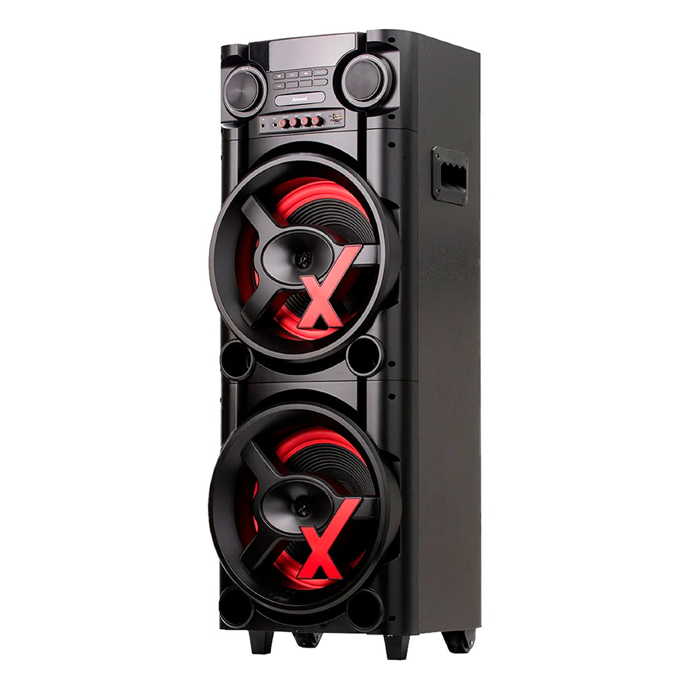 Caixa de Som Amplificada RMS Amvox ACA1000 NewX, Bluetooth 5.0, LED, PowerX, USB/SD, Bivolt - Preto