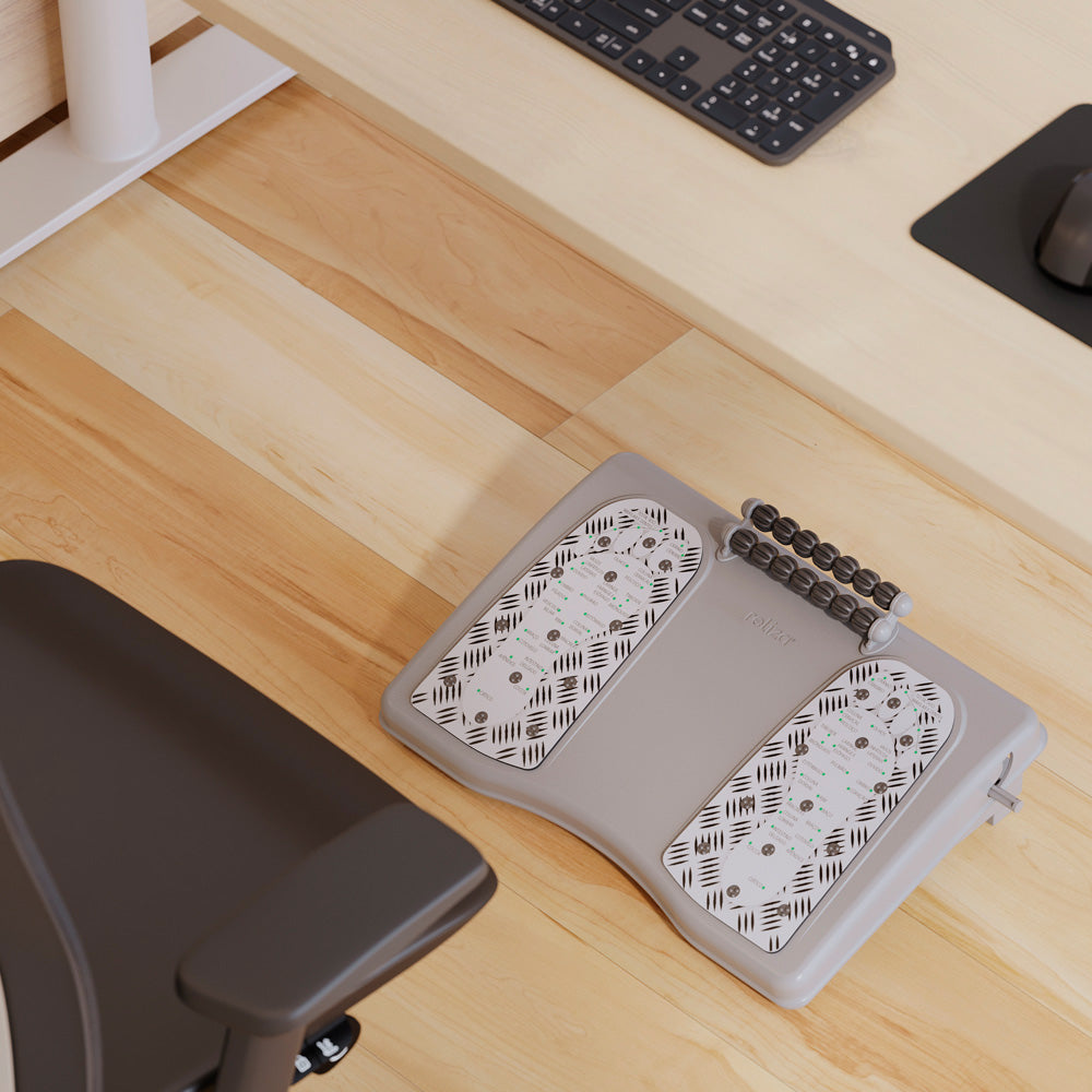 Apoio Ergonômico para Pés com Massageador Magnético, Ajustável - Reliza Ergolight