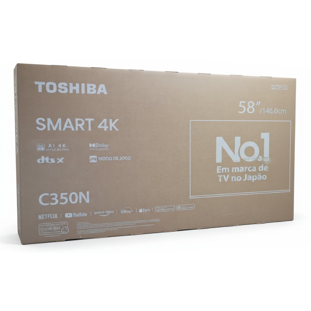 Smart TV DLED 58" 4K Toshiba 58C350NS VIDAA 3 HDMI 2 USB Wi-Fi - TB031M