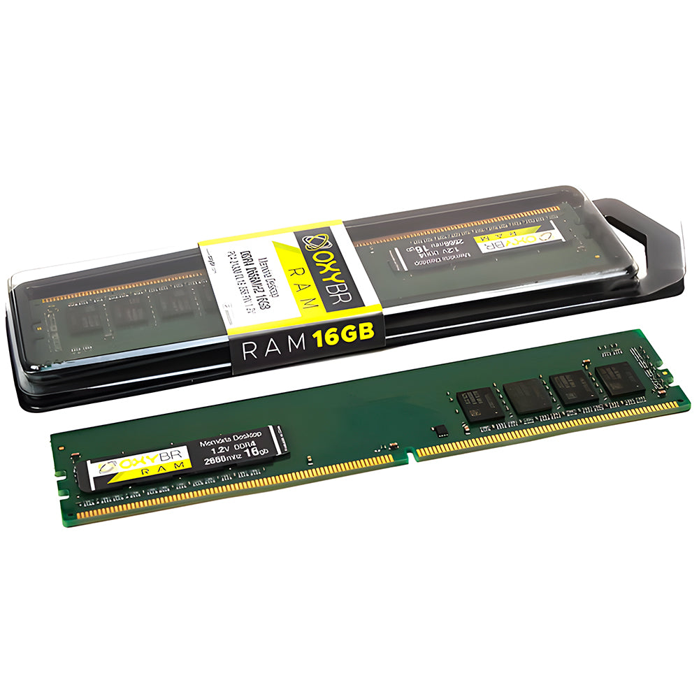 Memória Ram Desktop 16GB 2666MHz DDR4, OXYBR26N19S8/16, CL-19, PC4-21300, DIMM, 1.2V - OxyBR