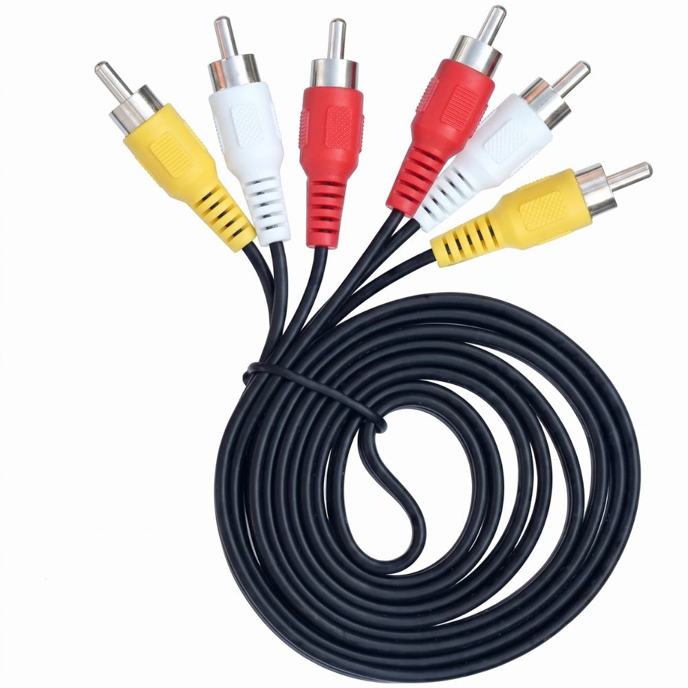 Cabo RCA Áudio e Vídeo AV para TV, DVD, Receptor e Equipamentos Compatíveis