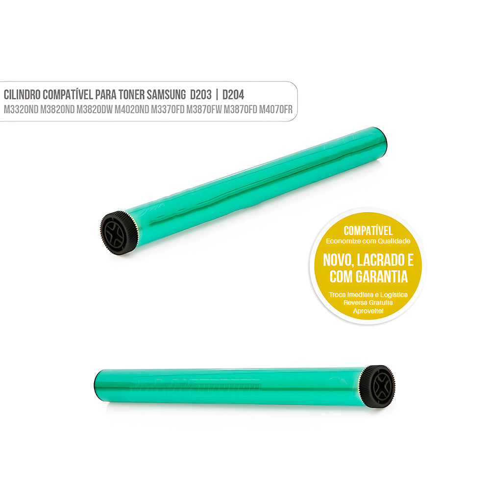 Cilindro Compatível Samsung D203-D204, 59D, Metálico, Para M3825DW, M4025ND, M-3375FD, M4075FW