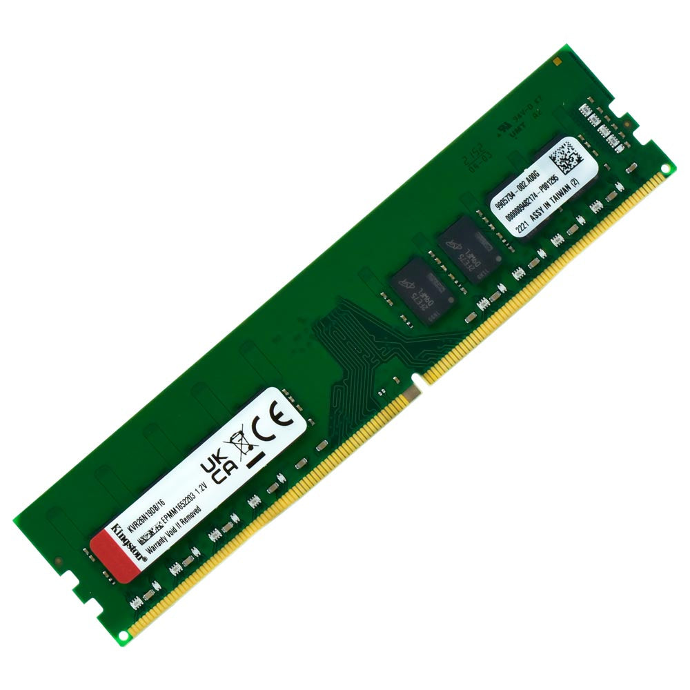 Memória RAM Kingston 16GB 2666MHz DDR4 Desktop DIMM CL19 PC4-21300 - KVR26N19D8/16