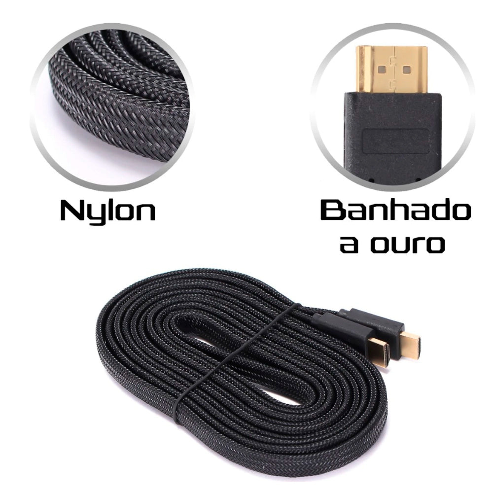 Cabo HDMI Para HDMI 20 Metros Plug v2.0 4K/30Hz D-4K02 - 20M GRASEP