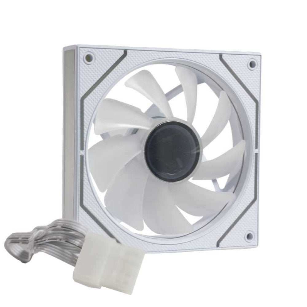 Cooler Fan F9‑L300WH C3Tech RGB 120 mm LED RGB Espelho Infinito, Moldura Slim, Molex 4‑Pinos - Branco